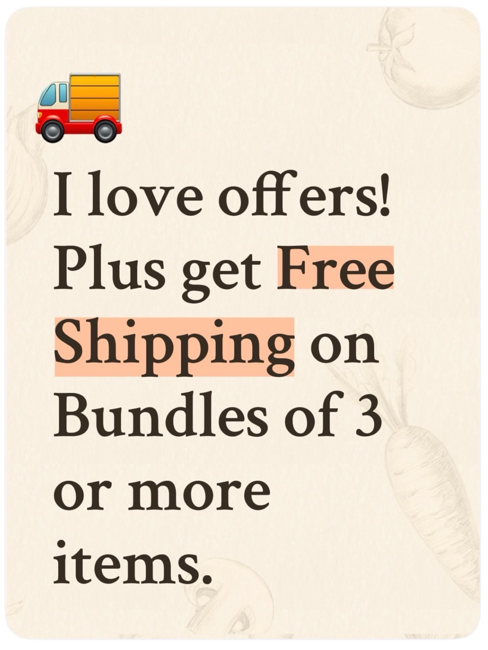 Bundle Your LIKES 🔁 Receive an offer and/or Free Shipping